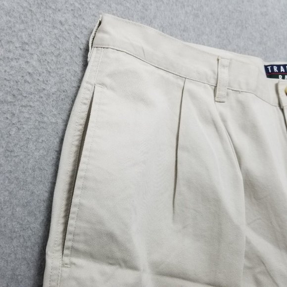 Trader Bay‎ Shorts Mens 38 Off White Chino Casual Pockets Pleated Outdoor - Picture 2 of 10